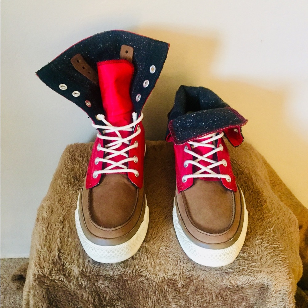 SOLD-CONVERSE ALL-STAR ROLL TOP CHUKKA HI SKY HIGH - Picture 3 of 8